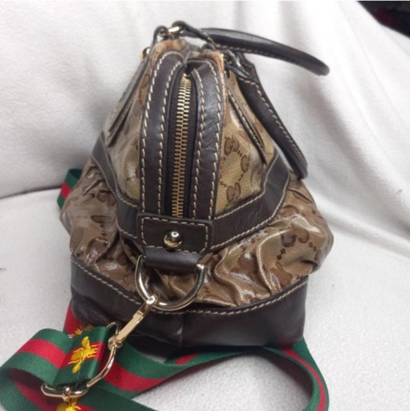 Authentic Gucci GG Monogram Supreme Mixed Crystal Boston Doctor Satchel Bag - Picture 6 of 11